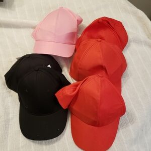 NWT Red, black, pink Ball caps